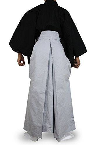 Edoten Japanese Samurai Hakama Uniform - color: Bk-grey, size: X-Large