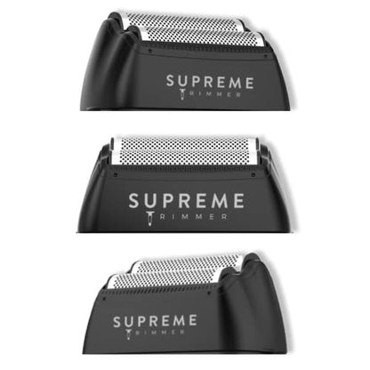 Supreme Trimmer Replacement Foil & Cutter SB63 | Hypoallergenic Foil for Crunch STF602 | Black/Silver - color: Black/Silver Foil & Cutters
