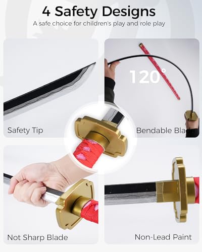 Cold Blade Katana Sword - 41 inches Katana Replica with Holster Belt and Display Stand - Sword with Authentic Design - color: Timeless Dawn