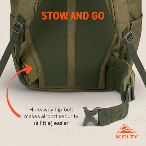 Kelty | Redwing Traveler Backpacks, Travel Pack for Adventure Travel - color: Burnt Olive, size: 40L