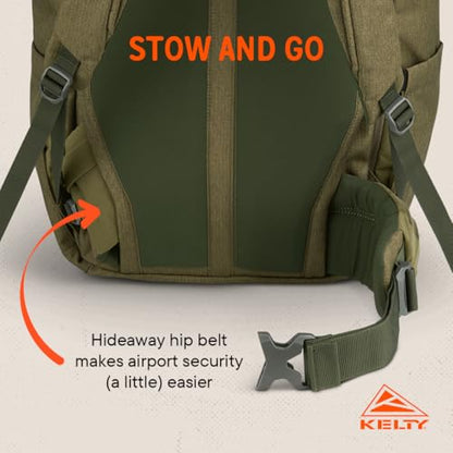 Kelty | Redwing Traveler Backpacks, Travel Pack for Adventure Travel - color: Burnt Olive, size: 50L