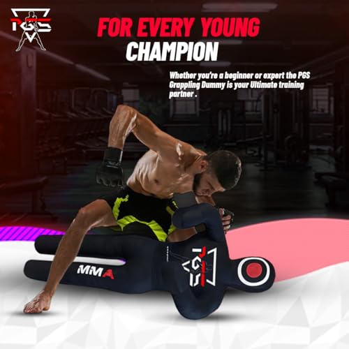 MMA Grappling Dummy Brazilian JIU Jitsu BJJ Punching Bag for Self Defense Wrestling Judo Karate Boxing Throwing Submission Standing Position - UNFILLED - color: Full Black, size: 5FT / 59"