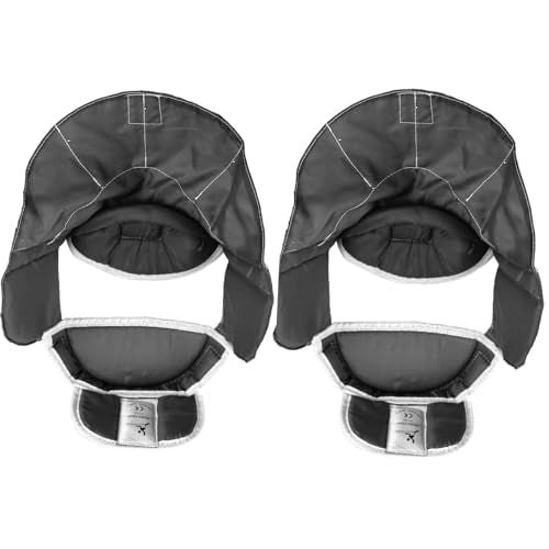 LEONARK 2 Packs Fencing Mask Replacement Detachable Linings Replaceable Inside Lining Alternative Cloth Parts for Hema Epee Foil and Saber Helmet - color: Black 2 Packs, size: Large