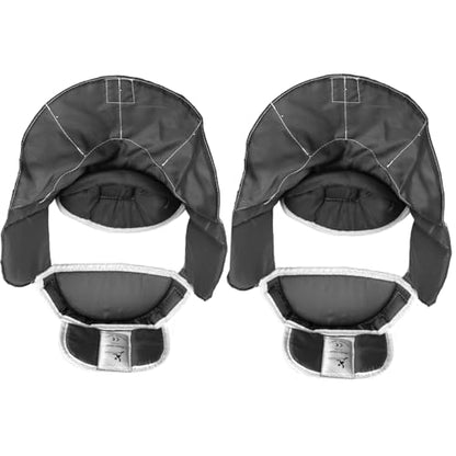 LEONARK 2 Packs Fencing Mask Replacement Detachable Linings Replaceable Inside Lining Alternative Cloth Parts for Hema Epee Foil and Saber Helmet - color: Black 2 Packs, size: Large