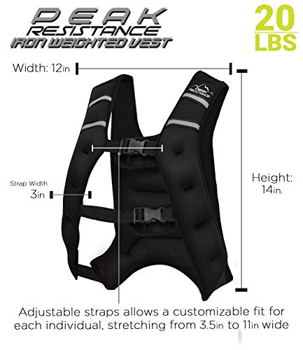 "Aduro Sport Weighted Vest Workout Equipment, 4lbs/6lbs/12lbs/20lbs/25lbs/30lbs Body Weight Vest for Men, Women, Kids" - style: 20 Pounds (9.07 KG)