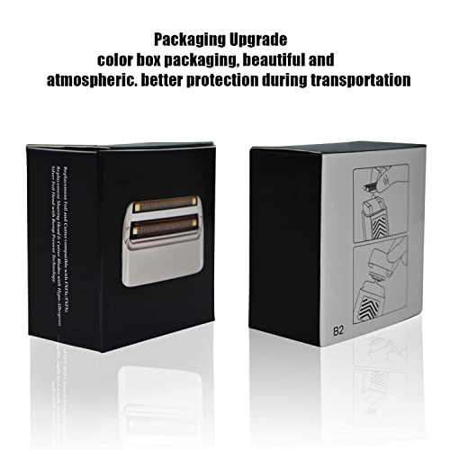 Shaver Replacement Foil and Cutters compatible with BaBylissPRO Barberology Double FXFS2 (2PC Silver) - color: 2PC Silver