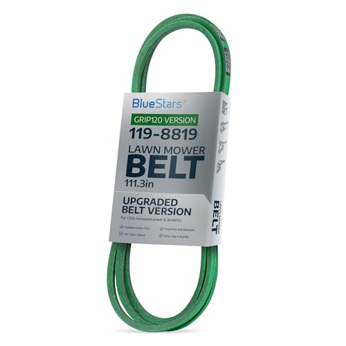 [Upgraded Grip120] BlueStars 119-8819 Deck Belt Aramid Cord 1/2" x 111.3'' - size: 119-8819, style: Grip120