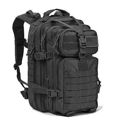 REEBOW GEAR 38L Tactical Backpack for Men 3 Day Military Bug Out Bag Black - color: Black