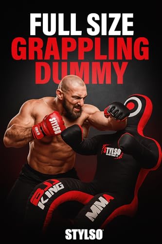 Un-Filled Grappling Dummy Wrestling Dummy Jiu Jitsu Dummy for BJJ MMA Judo Karate Practice Adult Kids - color: Black, size: 5ft / 60"
