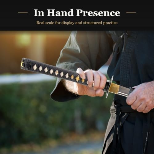Unsharpened Stainless Steel Wakizashi, Iaido Iaito Training Short Sword - color: Musashi