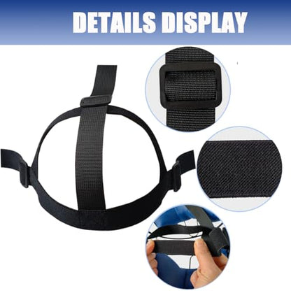 2PCS Elastic Catcher Mask Harness Replacement, Adjustable Strap for Baseball & Softball Umpire & Catcher Masks (Black)