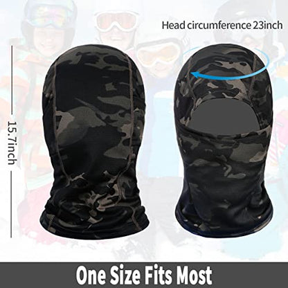 Achiou Ski Mask for Men and Women, Lightweight UV Balaclava Face Cover - color: Colorful