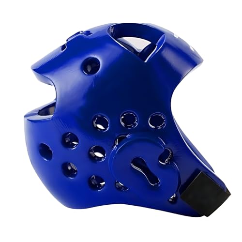 Youth & Adults Taekwondo Karate Headgear MMA Martial Arts Helmet, Soft Head Gear for Martial Art Grappling Muay Thai Kickboxing Taekwondo - color: BLUE, size: Large