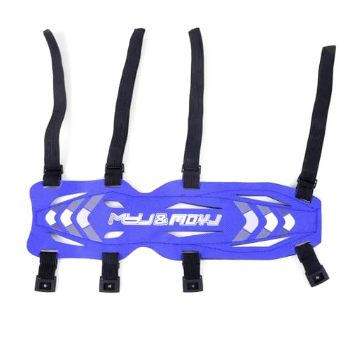 11.2in Long/6.7in Short Armguard Professional Competition Archery Bow Range with 4-Strap/2-Strap Buckles Shooting Practice Guard Nylon Carbon Forearm Protector Arm Guard - size: Blue Long