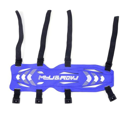 11.2in Long/6.7in Short Armguard Professional Competition Archery Bow Range with 4-Strap/2-Strap Buckles Shooting Practice Guard Nylon Carbon Forearm Protector Arm Guard - size: Blue Long