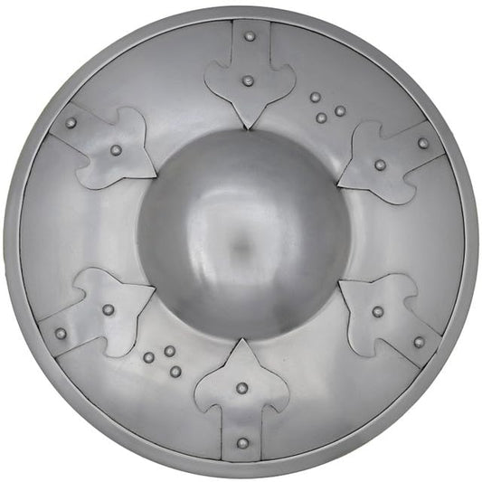 Medieval Buckler Shield 12.75 Inch 16 Gauge Steel Combat Handheld Shield for Reenactment, LARP & Cosplay