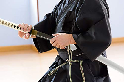 Hand Forged 1045 Warrior General Wakizashi, White Saya Full Tang Sword
