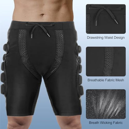 3D Hip Protection EVA Butt Pads Protective Padded Shorts - Crash Pad for Skiing Skating Snowboarding Skateboarding - size: XX-Large