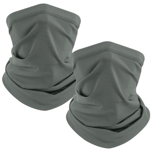 TICONN Neck Gaiter for Men Women, Cooling Bandana Face Mask Cover Gator - color: 2 Dark Gray, style: Quick Dry