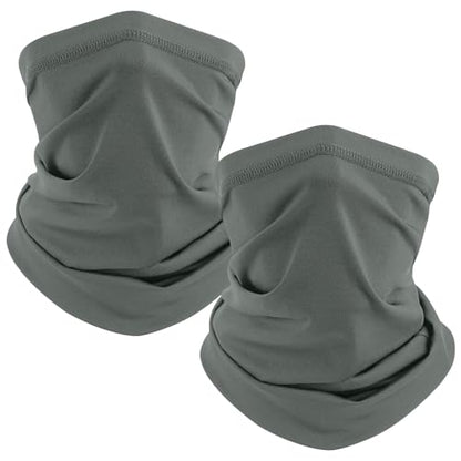 TICONN Neck Gaiter for Men Women, Cooling Bandana Face Mask Cover Gator - color: 2 Dark Gray, style: Quick Dry