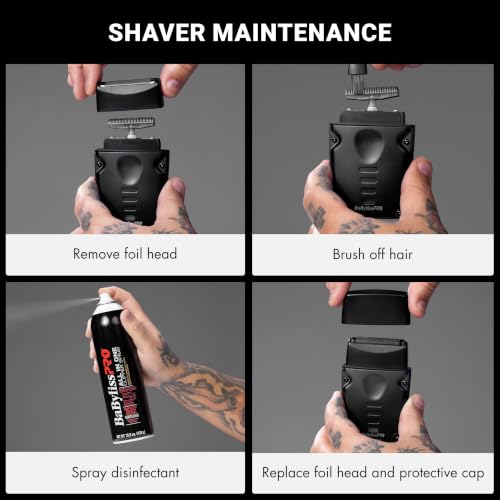 BaBylissPRO High-Performance Compact LO-PROFX Shavers for Men - color: Black, style: Shaver and Base