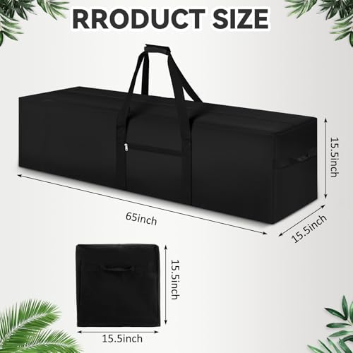 1 Pcs 65 x 15.5 x 15.5 Inch, 257 L Large Storage Duffle Bag Black - color: Black, size: 65 x 15.5 x 15.5 Inch, 257 L