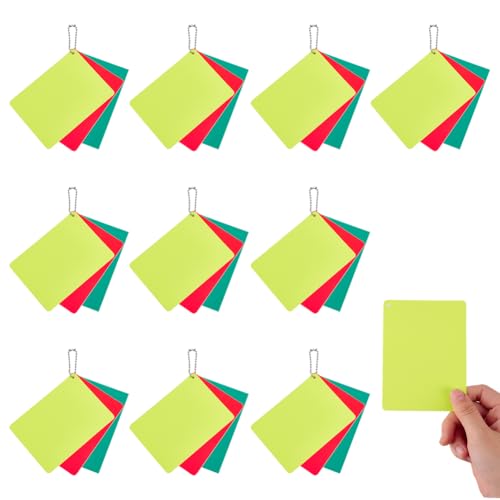 OLYCRAFT PVC Referee Penalty Cards Referee Card Sets Soccer Referee for Sports Competition Game Football Penalty Card - color: Yellow Red Green