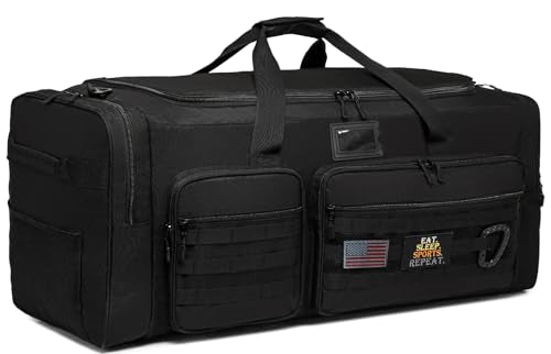 80L Large Duffle Bag for Men, Heavy Duty Large Duffle Bag for Travel - color: Black, size: 80L