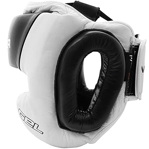 Meister Gel Full-Face Training Head Guard - White/Black/Red
