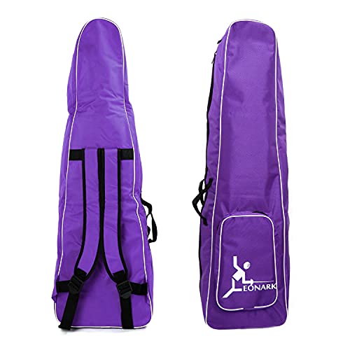 LEONARK Fencing Storage Bag for Epee Saber and Foil Equipment - Portable Hema Sword Bag Backpack for Fencing Sword Suit and Mask - color: Purple