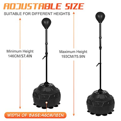 INNOLIFE Boxing Speed Trainer with Thick Base & Reinforced Spring