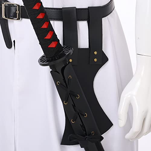 BLESSUME Medieval Knight Belt with Sword Frog Holster Rapier Scabbard Holder 1pc - color: Black 13