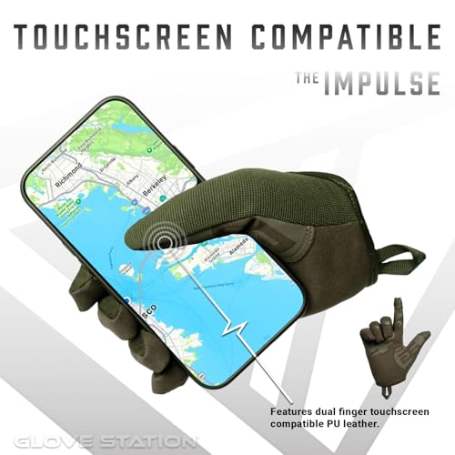 Glove Station Impulse Utility Gloves, Touchscreen, Impulse 1.0 - color: Impulse 1.0 - Green, size: Large