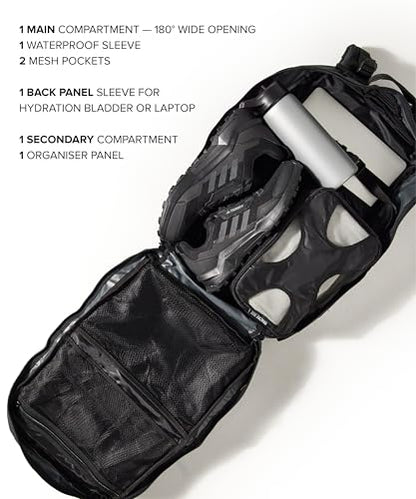 Falko Tactical Backpack for Men and Women 50L Backpack 2.4x Stronger Large Military Molle Rucksack, Bugout Backpack Outdoors - color: Black