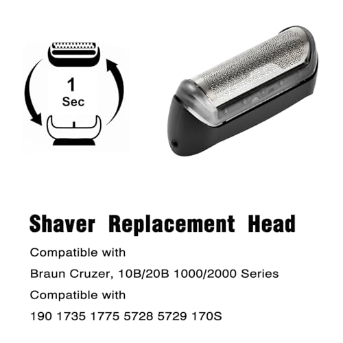 10B Foil & Cutter Replacement Head for Braun Series 1 Replacement Head