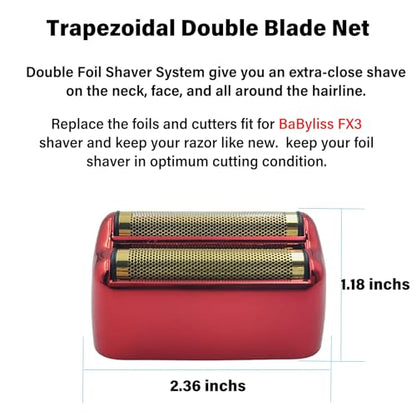 Compatible with BaByliss Pro FX3 Foil Shaver Replacement Head - 1Pack Red - color: Red 1 Pack