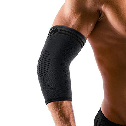 CAMBIVO 2 Pack Elbow Brace Compression Sleeve, Tennis & Golfer's Elbow - color: Black, size: Medium