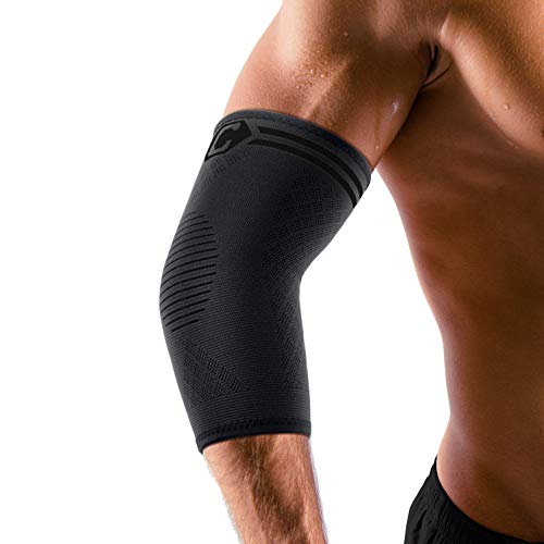 CAMBIVO 2 Pack Elbow Brace Compression Sleeve, Tennis & Golfer's Elbow - color: Black, size: Medium