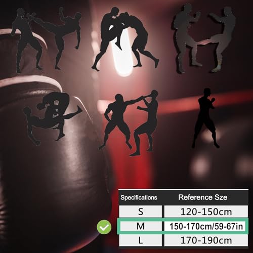 Taekwondo Boxing Gear Set, Karate Sparring Gear Set Height Youth or Adults, Martial Arts Shin Guards/Chest Rib/Headgear/Mouthguards Guards Protective Gear Set - color: Red, size: 59”-67“