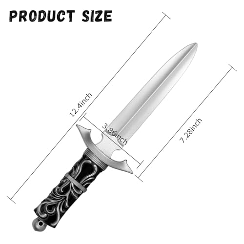Pterosauria 2pcs PU Foam Fake Dagger Weapons, Cosplay Sword Props for Play Fighting Costume Accessory Party - color: 02(2 Pack)