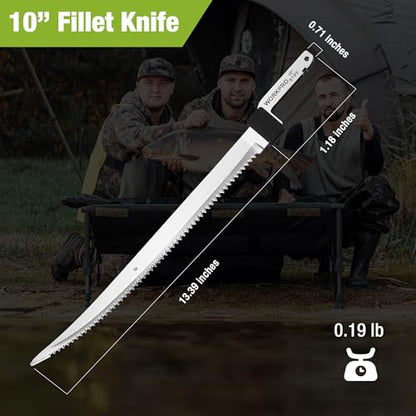 WORKPRO 10" Replacement Blades Only 12V Cordless Electric Fillet Knife (W125223AE) (Pack of 3) - size: 10 inch (Pack of 3)