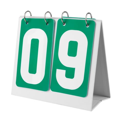 GOGO Scoreboard Flip Score Keeper Bulk, Portable Scoreboard Up to 99 - color: Green Card