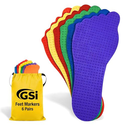 GSi Non-Slip Floor Spot Markers for Sports, Therapy & Classroom - size: 2.⁠ ⁠Feet