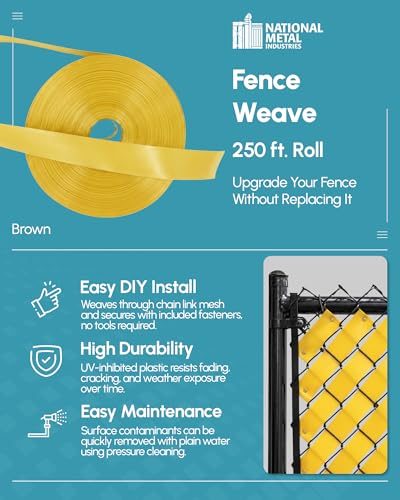 Pexco Privacy Slats for Chain Link Fence, 250 Ft, Yellow - color: Yellow