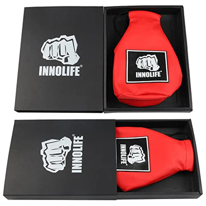 INNOLIFE Boxing Slip Bag, Dodge Hide Speed Bag Maize Ball Leather Ball for Reflex Training, Boxing, Kickboxing, MMA Pendulum Training