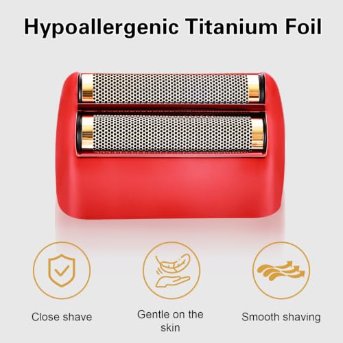 Replacement Head Compatible with BaByliss FX3 Foil Shaver - 2 Pack Red