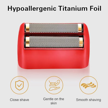 Replacement Head Compatible with BaByliss FX3 Foil Shaver - 2 Pack Red