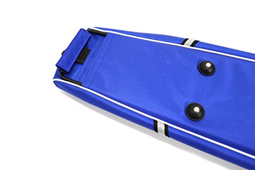 LEONARK Fencing Draw-bar Wheel Bag for Epee Saber and Foil - Hema Sword Bag Trolley Case for Fencing Suit and Mask - color: Wheeled Blue