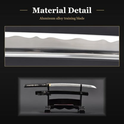 Wakizashi Iaito, Unsharpened Aluminum Alloy Iaido Training Sword - style: Tomoe Crest