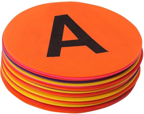GSi Non-Slip Floor Spot Markers for Sports, Therapy & Classroom - size: 5.⁠ ⁠Alphabet